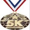5K Medals, 2" Gold 5K Race Medal Award with Free Custom Engraving 10 Pack view 1