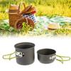 Camp Stoves, Portable Camping Aluminium Alloy Non Stick Pot Outdoor Hiking Cooking Set for Traveling, Camping view 3