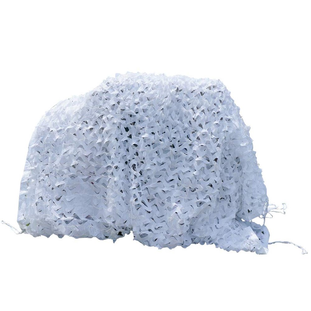 LIYFF-Tarps Woodland Camo Netting Military UV Resistant Shade Lightweight Durable White Camouflage Net for Sunshade Decoration Hunting Blind Shooting Car Cover