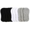 BOOPH 10 Pairs Girls Boys Socks Kids No Show Socks Toddlers Girl Anti-slip Ankle Low Cut Sock 5-6 Years White-Black-Gray view 1