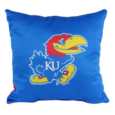 College Covers Everything Comfy Kansas Jayhawks 16" Decorative Pillow Reversible 2 Unique Sides