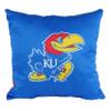 College Covers Everything Comfy Kansas Jayhawks 16" Decorative Pillow Reversible 2 Unique Sides view 1