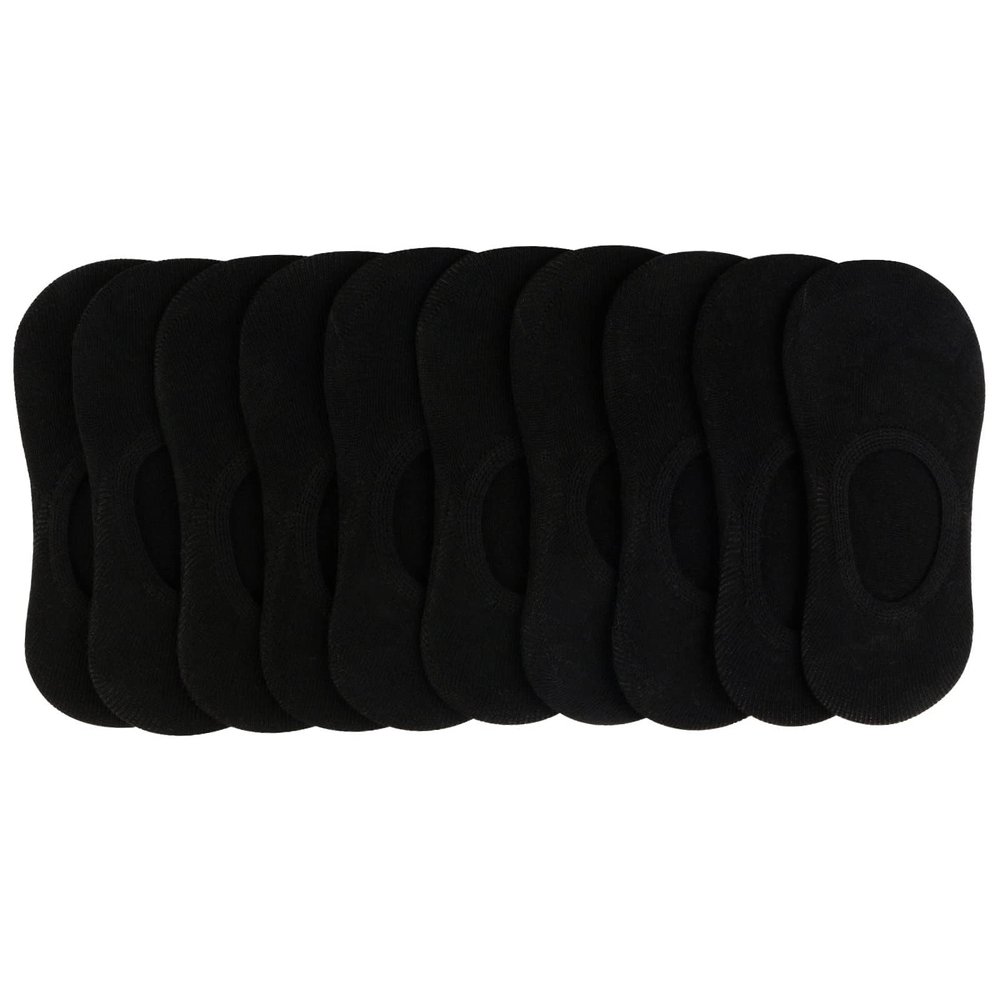 BOOPH 10 Pairs Girls Boys Socks Kids No Show Socks Toddlers Girl Anti-slip Ankle Low Cut Sock 3-4 Years Black