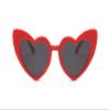 JUSLINK Heart Shaped Sunglasses for Women,Vintage Cat Eye Mod Style Retro Kurt Cobain Glasses (Red) view 2