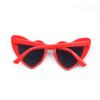 JUSLINK Heart Shaped Sunglasses for Women,Vintage Cat Eye Mod Style Retro Kurt Cobain Glasses (Red) view 3