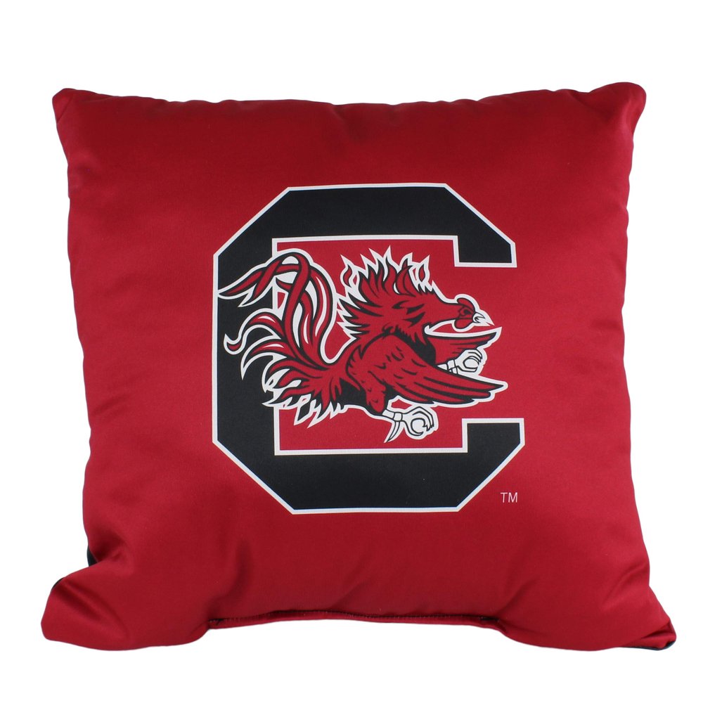 College Covers Everything Comfy South Carolina Gamecocks 16" Decorative Pillow Reversible 2 Unique Sides