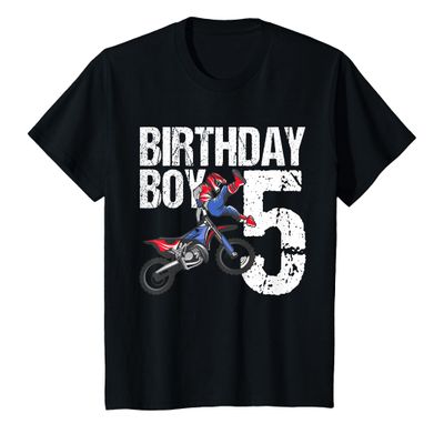 5 Year Old Dirt Bike Birthday Party Motocross MX 5th Gift T-Shirt