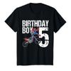 5 Year Old Dirt Bike Birthday Party Motocross MX 5th Gift T-Shirt view 1