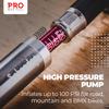 PRO Bike Tool Bike Pump with Gauge Fits Presta and Schrader - Accurate Inflation - Mini Bicycle Tire Pump for Road, Mountain and BMX Bikes, High Pressure 100 PSI, Includes Mount Kit. view 2