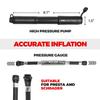 PRO Bike Tool Bike Pump with Gauge Fits Presta and Schrader - Accurate Inflation - Mini Bicycle Tire Pump for Road, Mountain and BMX Bikes, High Pressure 100 PSI, Includes Mount Kit. view 3