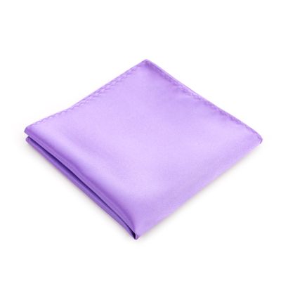 fortunatever Mens Solid Satin Pocket Square(Lavender Purple)