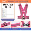 AYKRM Reflective Vest with Hi Vis Bands, Fully Adjustable & Multi-Purpose: Running, Cycling, Motorcycle Safety, Dog Walking - High Visibility (Pink, S-XL) view 3