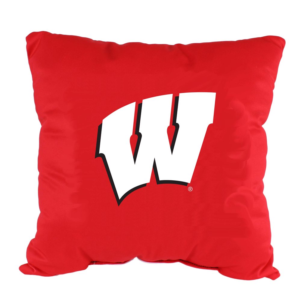 College Covers Everything Comfy Wisconsin Badgers 16" Decorative Pillow Reversible 2 Unique Sides