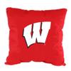 College Covers Everything Comfy Wisconsin Badgers 16" Decorative Pillow Reversible 2 Unique Sides view 1
