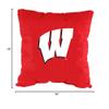 College Covers Everything Comfy Wisconsin Badgers 16" Decorative Pillow Reversible 2 Unique Sides view 4