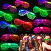 20 LED Glasses for Kids Adults Glow in The Dark Party Favor Supplies,Light up Glasses Toys for Holiday Concert for Neon Glow Party Favors,Wedding,Concert,Raves&Birthday Disco Halloween Christmas view 1