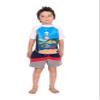 Color Fingers Boys' Long Sleeve Swim Set: Rashguard and Board Shorts, As Shown view 1