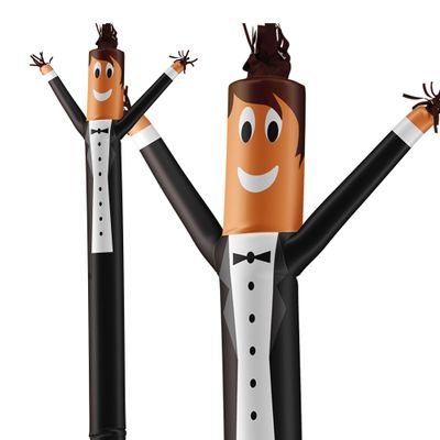 LookOurWay Air Dancers Inflatable Tube Man Attachment - 20 Feet Tall Wacky Waving Inflatable Dancing Tube Guy for Business Promotion - Blower Not Included - Wedding Bridal Tux Themed - Groom