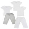 bambini Infant T-Shirts and Track Sweatpants - Medium Grey/White