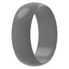 ThunderFit Silicone Wedding Ring for Men - Rubber Engagement Band - Width 8.0mm Thickness 2.0mm (Grey, 6-6.5 (16.90mm) view 1