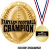Crown Awards Fantasy Football Medal, 2" Shiny Gold Fantasy Football Medals for Kids with Free Custom Engraving 50 Pack view 2