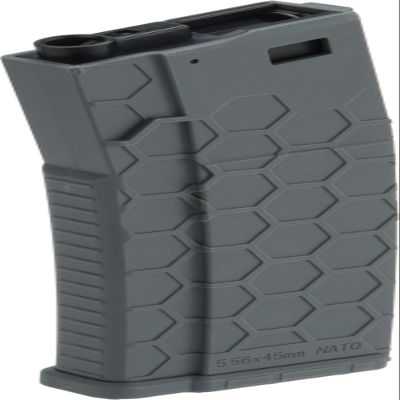 Evike Airsoft - EMG Helios Hexmag Airsoft Polymer 300rd FlashMag Mag for M4-Style Series Airsoft AEGs (Color: Grey/Single)