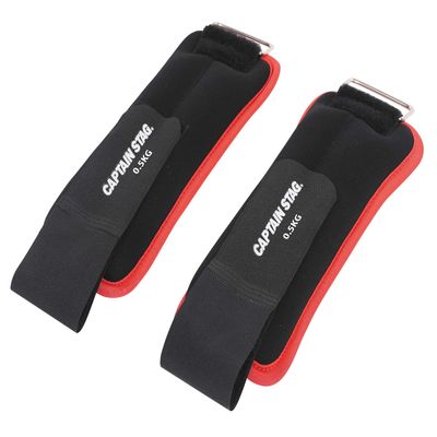 Captain Stag Vit Fit UR-841 Muscle Training, Exercise, Fitness, Walking, Wrist & Ankle, Weights 1.1 lbs (0.5 kg), Black/Red, Approx. 9.1 x 3.9 x 1.0 inches (230 x 100 x 25 mm)