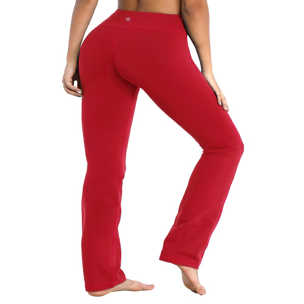 BUBBLELIME 29"/31"/33"/35" 4 Styles Women's Slim Fit Yoga Pants Tummy Control - Slim Fit_Scarlet S_29" Inseam
