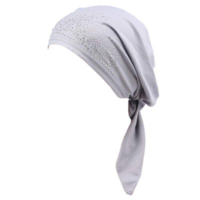 Chemo Hat Turban Hat Cloche Beanie Cancer Cap Turban Hair Lose Wraps for Women Gray