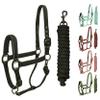 Derby Originals Desert Rose Collection Blackout Reflective Safety Stable Horse Halters with Matching Lead Ropes view 1