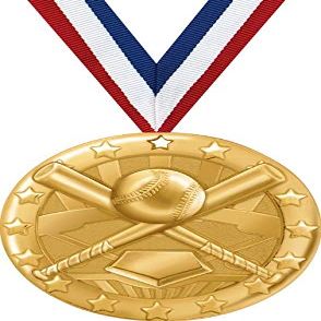 Crown Awards Baseball Medal, 2" Shiny Gold Baseball Medals for Kids with Free Custom Engraving 20 Pack Prime