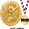 Crown Awards Baseball Medal, 2" Shiny Gold Baseball Medals for Kids with Free Custom Engraving 20 Pack Prime view 2