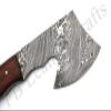 FB LEATHER CRAFTS Tactical Combat Custom Made Damascus Steel Hunting Axe/Throwing Hatchets Smart Axe FBA-0007 and 0008 (Natural Rose Wood) view 2