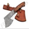 FB LEATHER CRAFTS Tactical Combat Custom Made Damascus Steel Hunting Axe/Throwing Hatchets Smart Axe FBA-0007 and 0008 (Natural Rose Wood) view 3