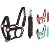 Derby Originals Desert Rose Collection Rose Gold Reflective Safety Stable Horse Halters with Matching Lead Ropes view 1