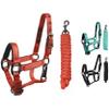 Derby Originals Desert Rose Collection Blackout Reflective Safety Stable Horse Halters with Matching Lead Ropes view 1