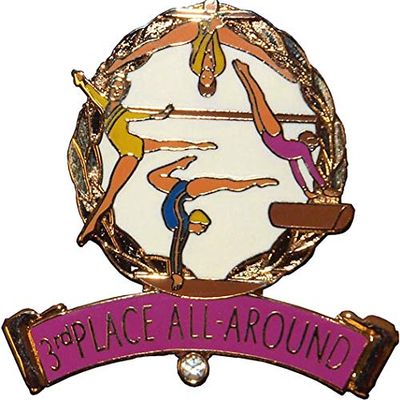 Snowflake Designs 3rd Place All Around Gymnastics Pin - 1901