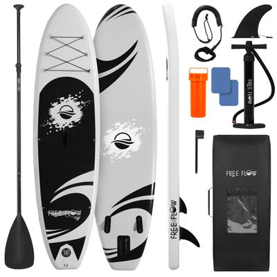 SereneLife Inflatable Stand Up Paddle Board - Wide Stable Design, Non-Slip Deck for Adults & Youth with Premium Paddle Board Accessories: Carry Bag, Dual Action Pump, Paddle, Ankle Leash - 10'10"