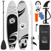 SereneLife Inflatable Stand Up Paddle Board - Wide Stable Design, Non-Slip Deck for Adults & Youth with Premium Paddle Board Accessories: Carry Bag, Dual Action Pump, Paddle, Ankle Leash - 10'10" view 1