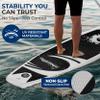 SereneLife Inflatable Stand Up Paddle Board - Wide Stable Design, Non-Slip Deck for Adults & Youth with Premium Paddle Board Accessories: Carry Bag, Dual Action Pump, Paddle, Ankle Leash - 10'10" view 4