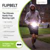 FlipBelt Night Running Light Waist Lamp | USA Company | USB Rechargeable, 500 Lumens, Waterproof, Adjustable Brightness | White LED Lights for Runners view 2