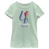 Fifth Sun Disney Princesses Birthday Mermaid Four Girls Short Sleeve Tee Shirt, Mint, X-Large view 1
