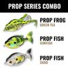 LUNKERHUNT Bass Fishing Lures Kit (3-Pack) - 2 Prop Fish Lures and 1 Prop Frog Lure | Weedless Hooks Hollow Realistic Body, Small Frog Lures & Fishing Lures for bass Fishing Whopper plopper view 2