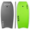 Bodyboard for Beach with Hard Slick Bottom, Boogie Boards for Kids & Adults, Legendary Pro X Heat Sealed with EPS Core, Leash (37'', Dark Gray/ Green) view 1