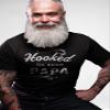 Hooked On Being Papa - Funny Papa Fishing Shirt for Men - F/Black-2X view 3