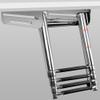 4-Step Stainless Steel Sliding Dive Ladder - Telescoping Ladder for Pontoon Boat, 900 lb Capacity view 1