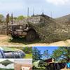 LIYFF-Tarps Camouflage Netting Woodland Military Desert Camo Net Sail Oxford Polyester Outdoor Jungle for Sunshade Decoration Hunting Blind Shooting Camping Photography Jungle view 3