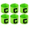 Onwon 6 Pieces Elastic Soccer Captain Armband Adjustable Football Basketball Player Bands for Adult Youth (Green) view 1