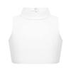 easyforever Kids Girls Sleeveless Criss Cross Back Mock Neck Crop Top Dance Sports Bra Dancewear Ivory 8 view 1