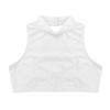 easyforever Kids Girls Sleeveless Criss Cross Back Mock Neck Crop Top Dance Sports Bra Dancewear Ivory 8 view 3